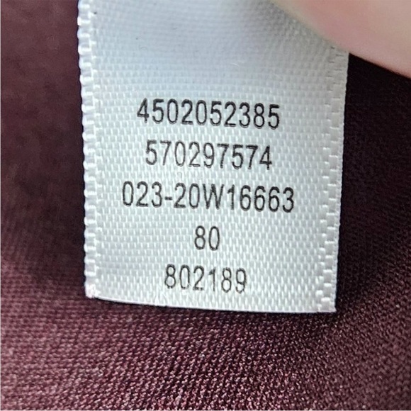 WHBM Cabernet Faux Leather Drape Front Jacket S XS - Picture 7 of 8